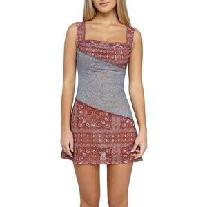 Miaou Ginger Dress in Periwinkle Paisley